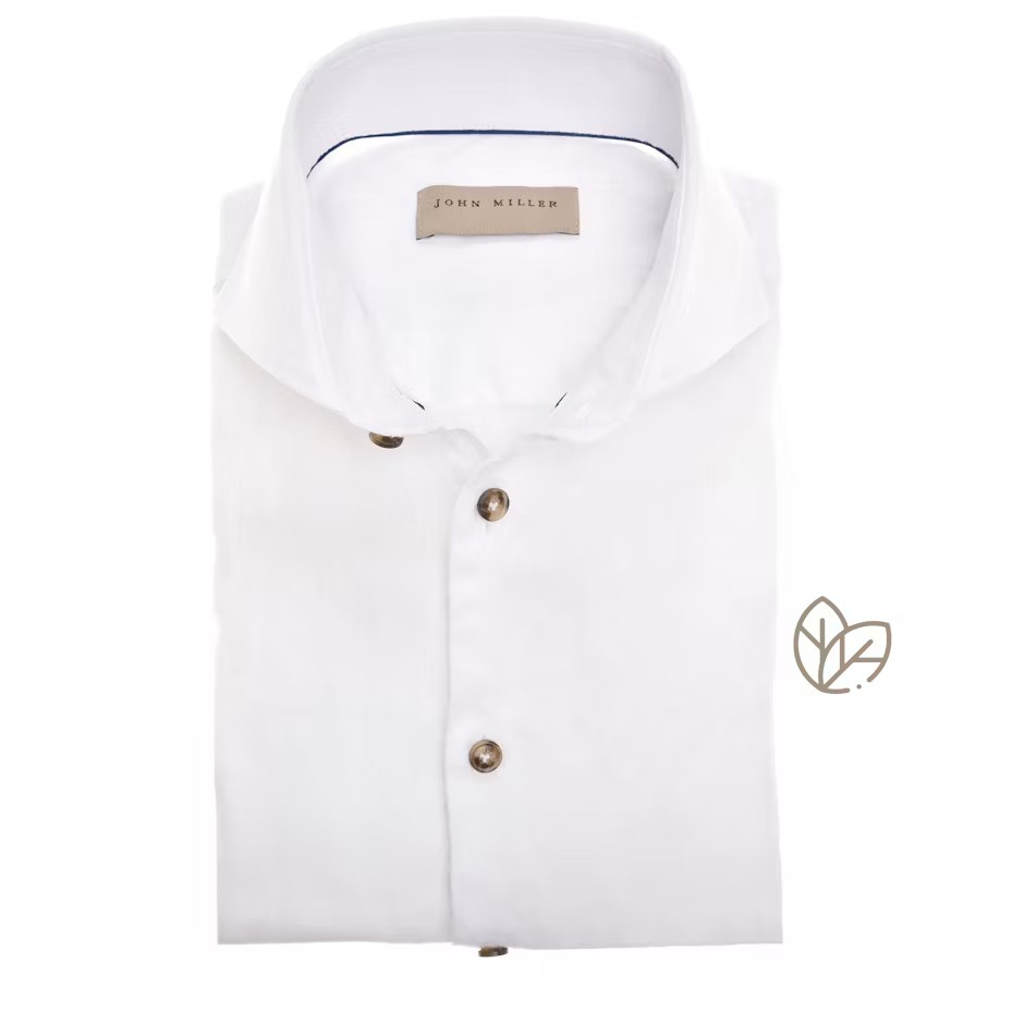 John Miller Shirt Linnen - Wit