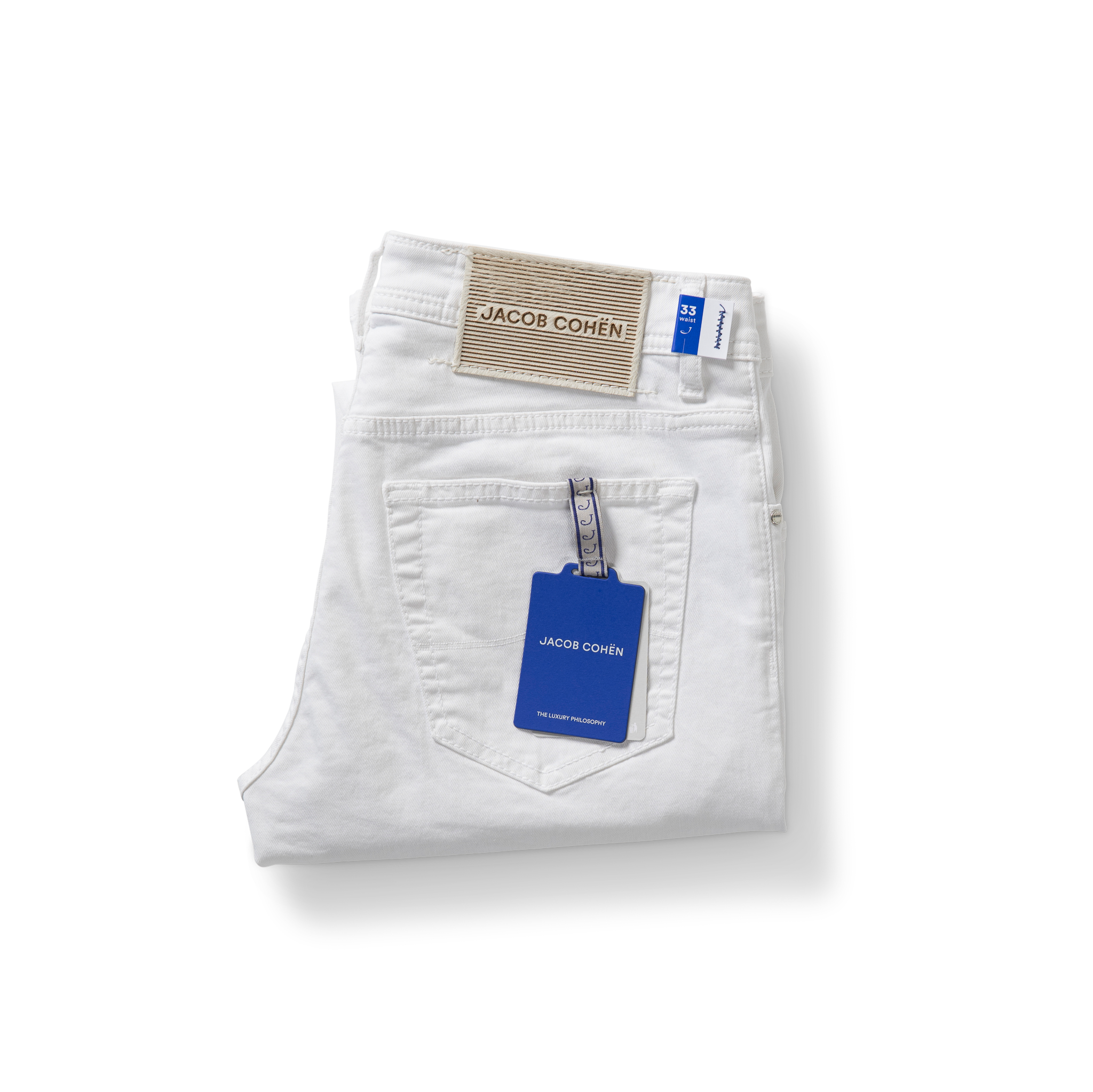 Jacob Cohen 5 Pocket Katoen - Wit