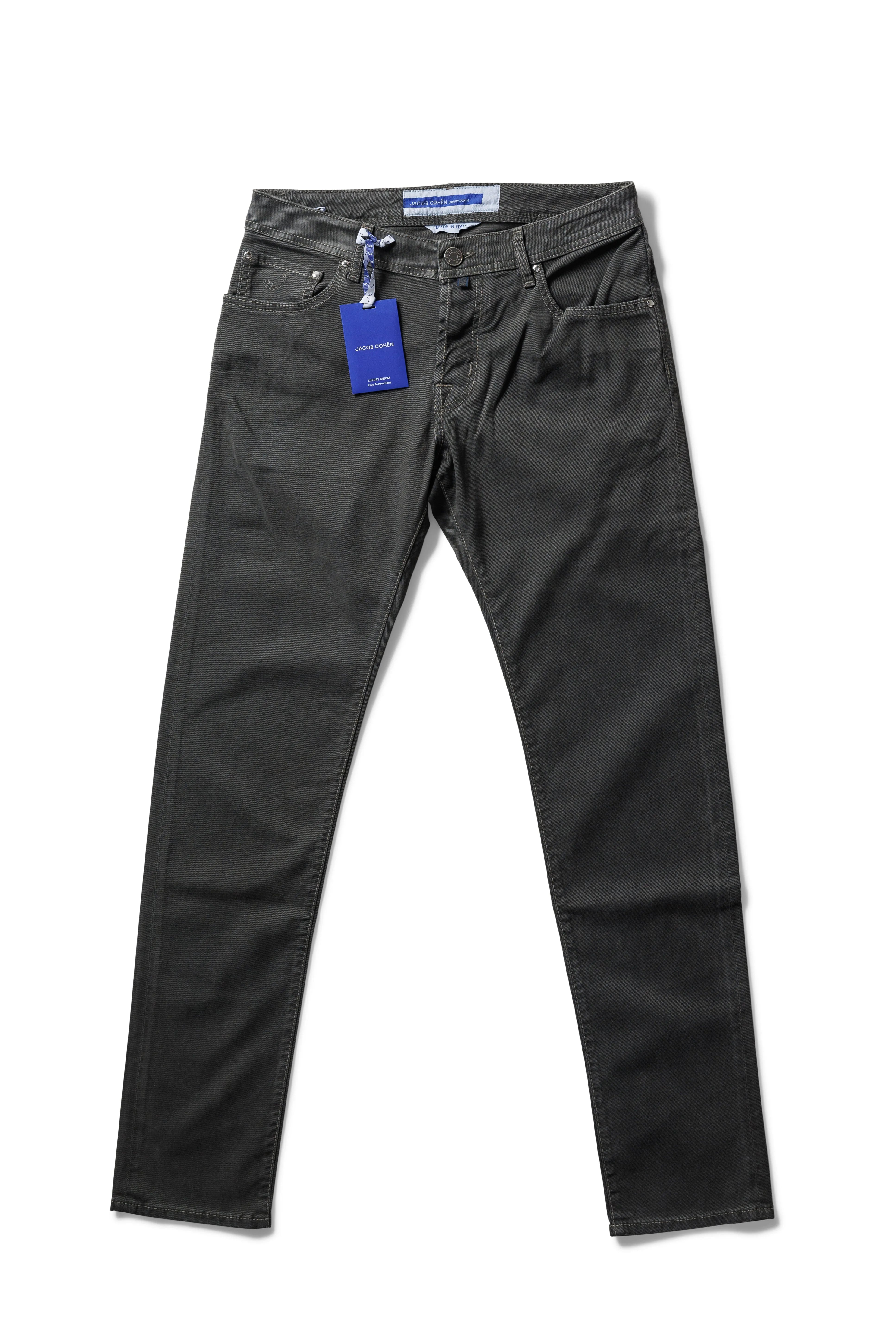 Jacob Cohen 5 Pocket Katoen - Antraciet