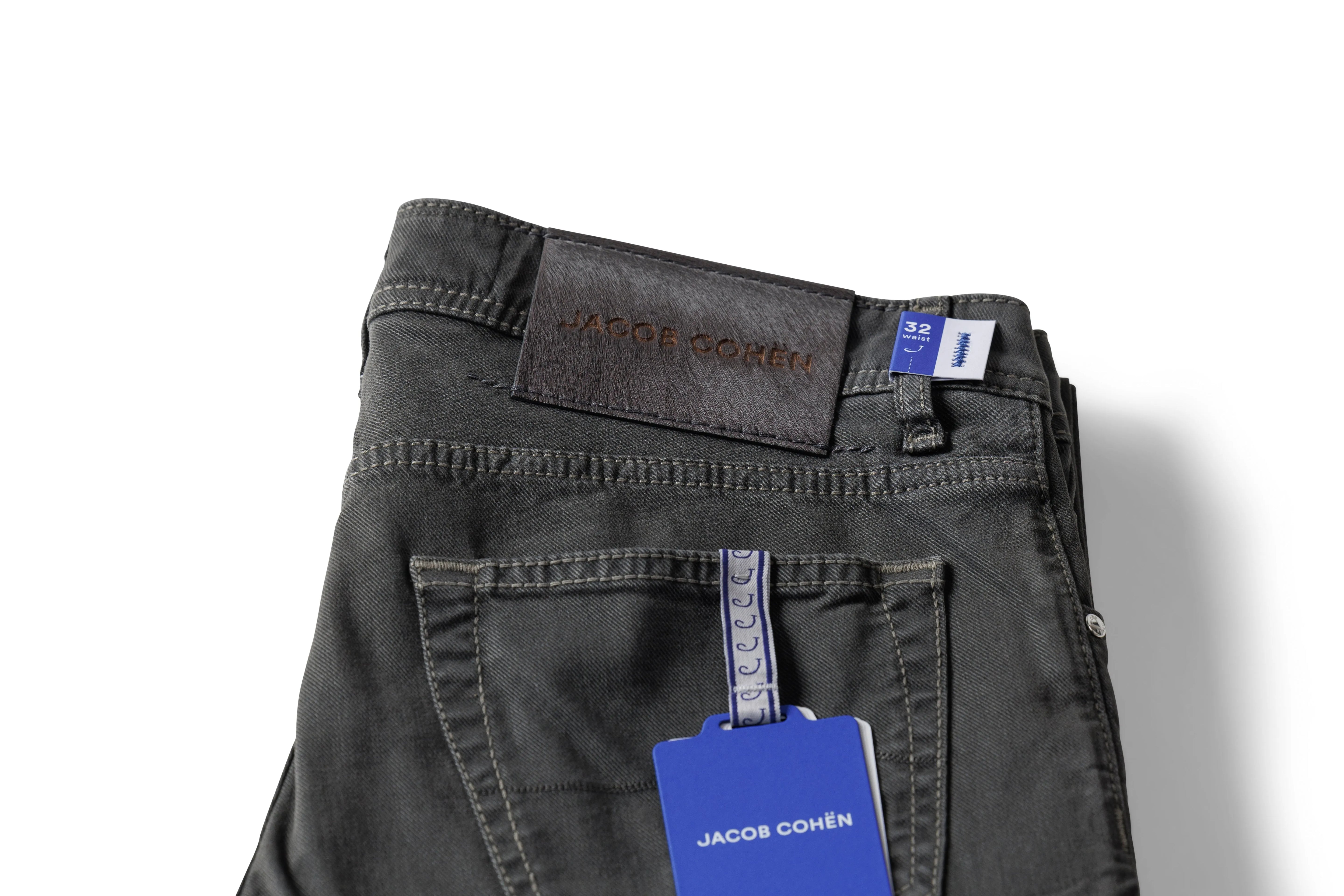 Jacob Cohen 5 Pocket Katoen - Antraciet