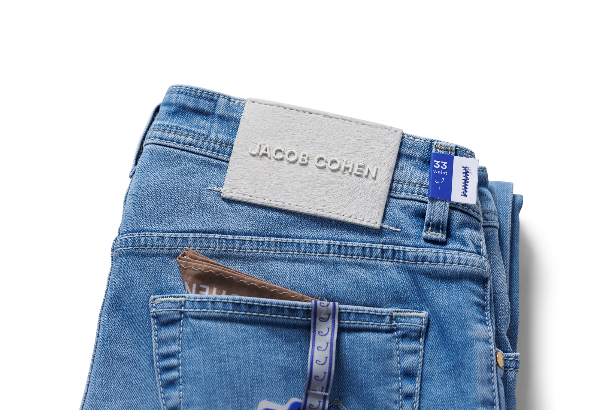 Jacob Cohen 5 Pocket Katoen - Lichtblauw