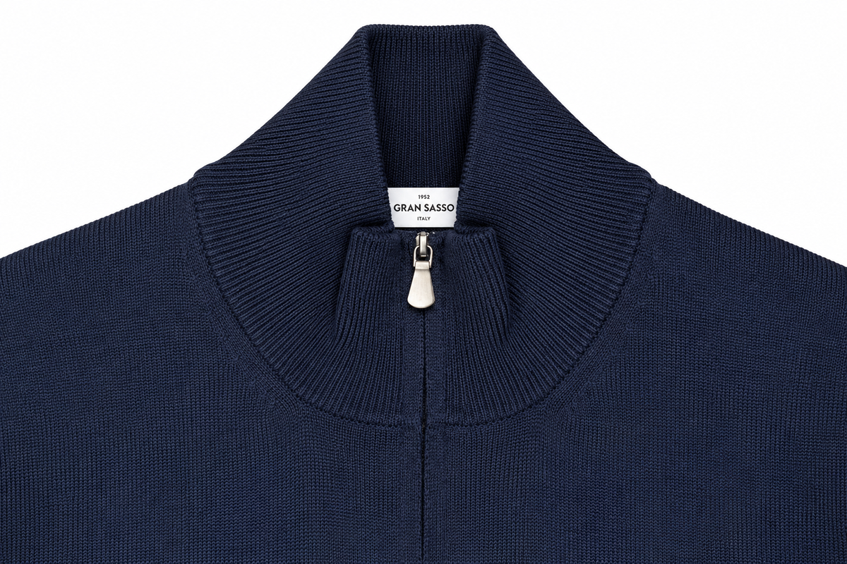 Gran Sasso Trui Turtle Neck - Marine blauw