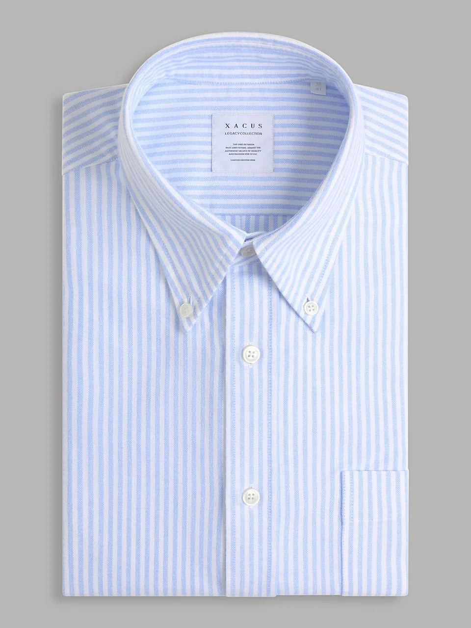 Xacus Shirt Casual - Blauw dessin