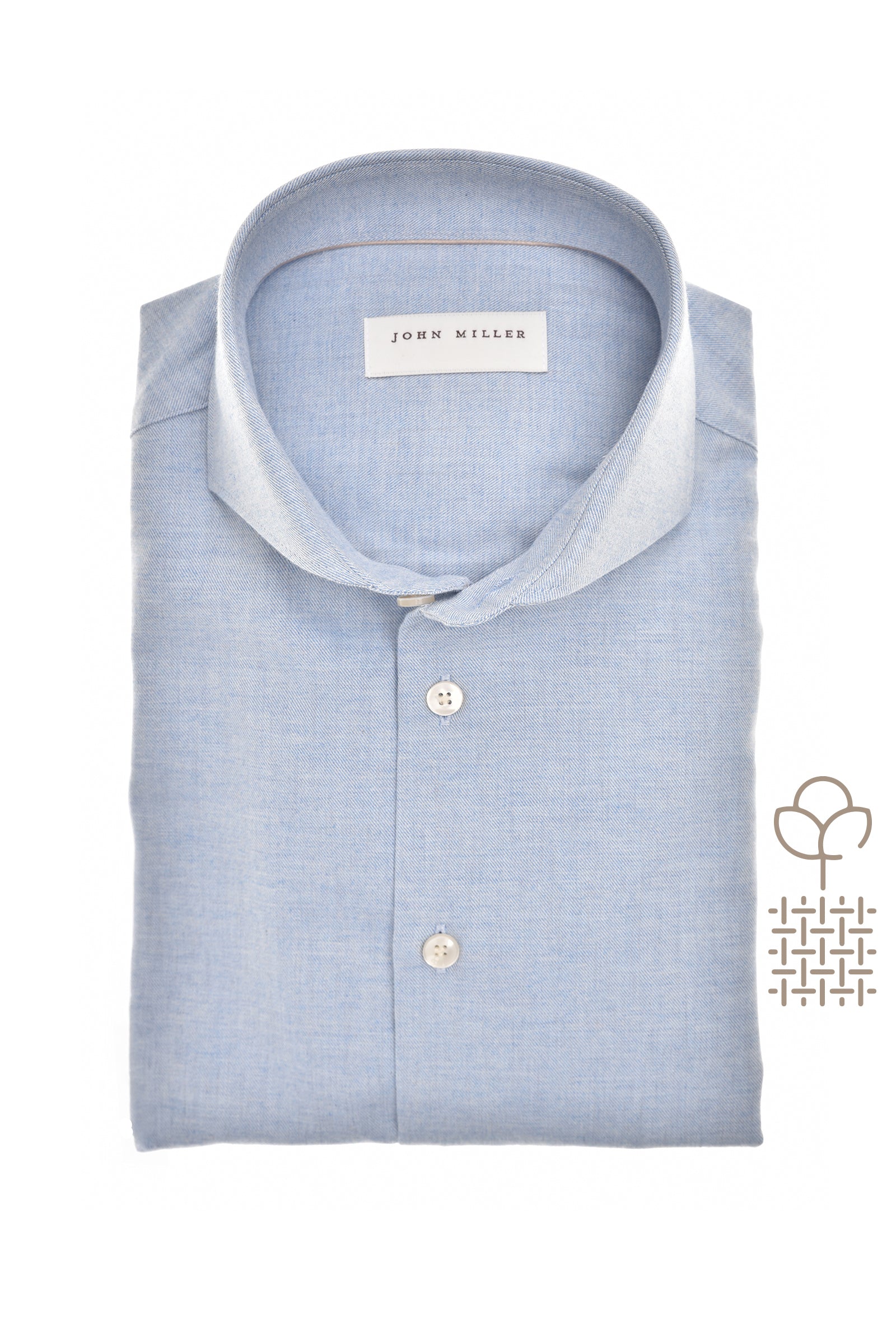 John Miller Shirt Casual - Lichtblauw