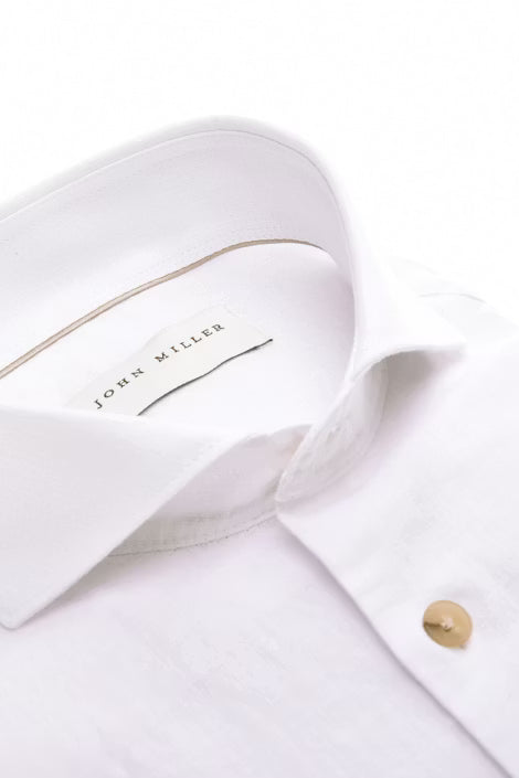 John Miller Shirt Linnen - Wit