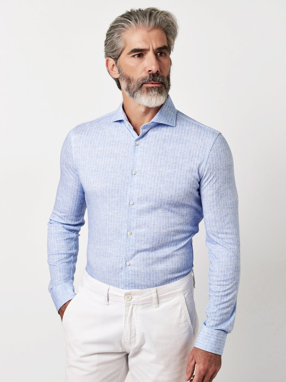 Desoto Shirt linnen Dress - Lichtblauw