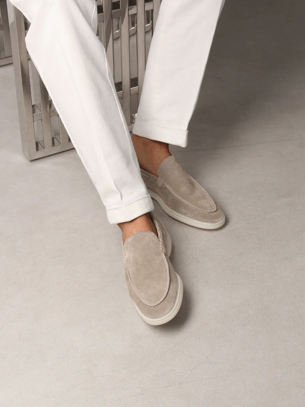 Aurelien yacht loafer- Lichtgrijs
