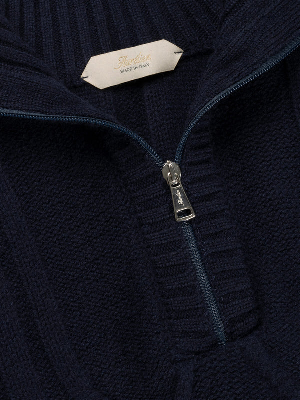 Aurelien Trui Turtle Neck - Marine blauw