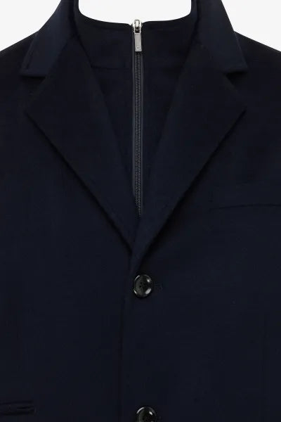 Gentiluomo Overjas Wol - Marine blauw