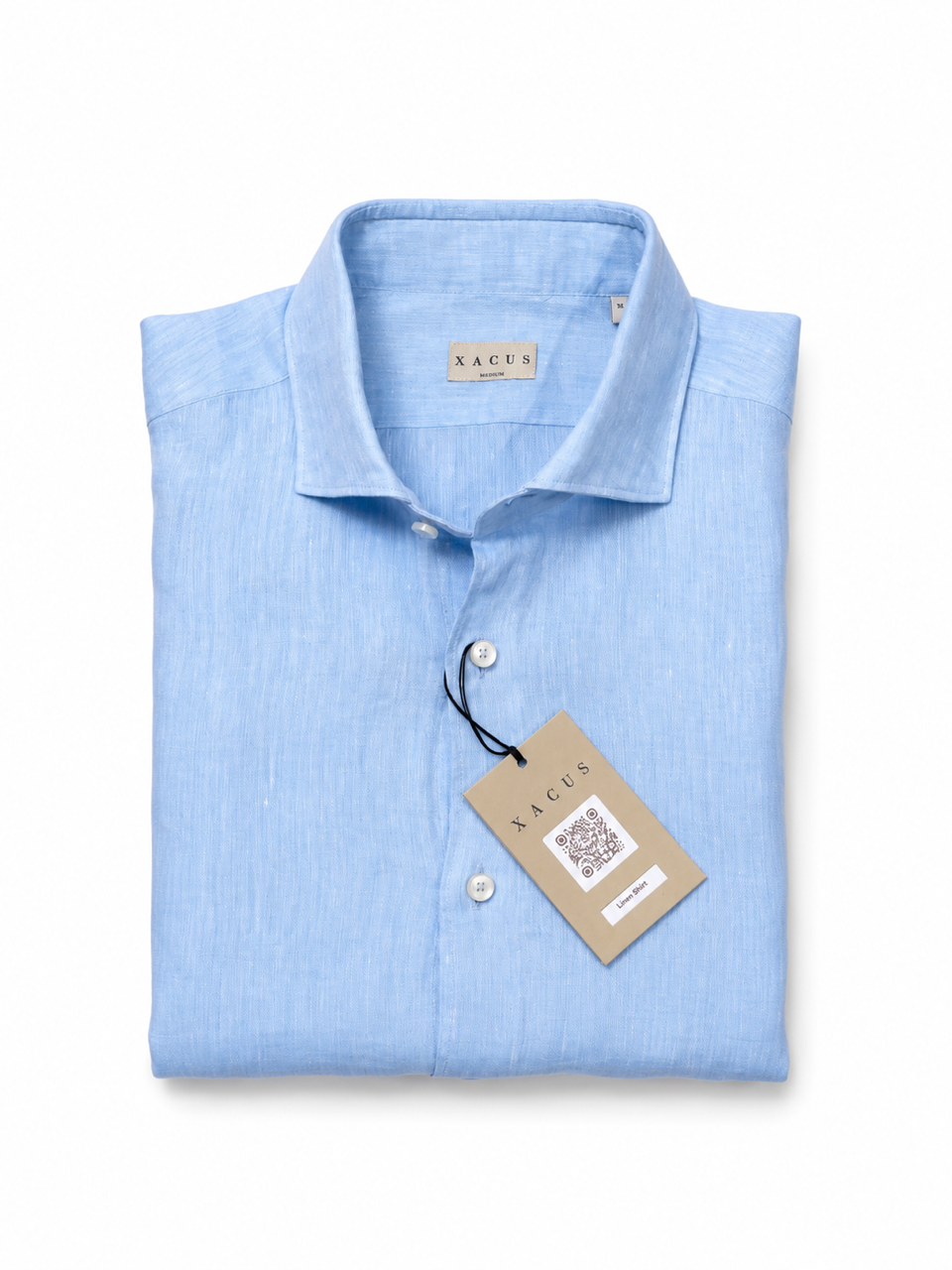 Xacus Shirt Linnen - Lichtblauw