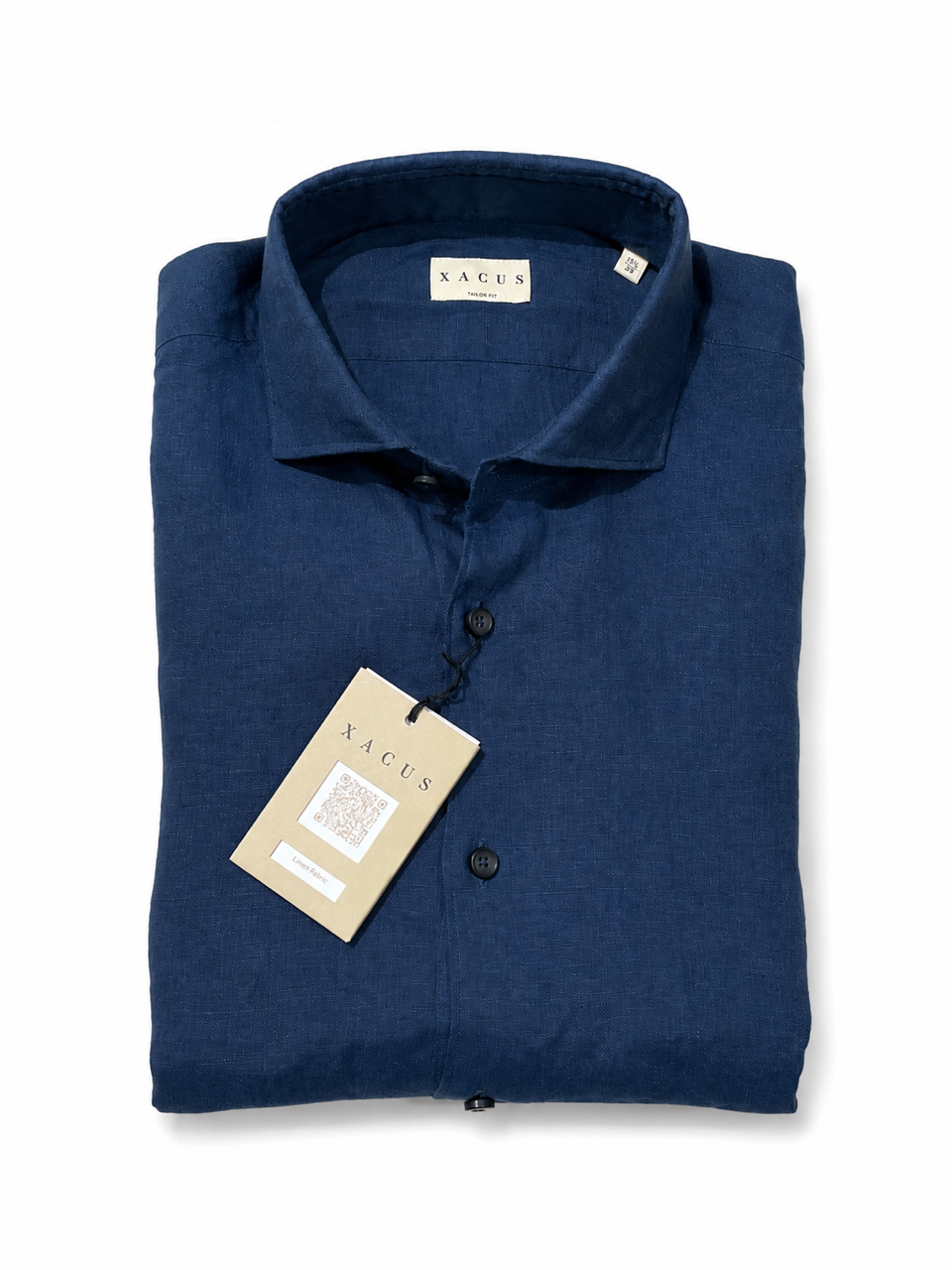 Xacus Shirt Linnen - Marine blauw