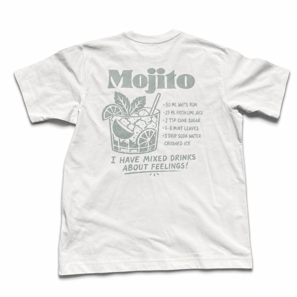 WY Print T-shirt - Mujito off white