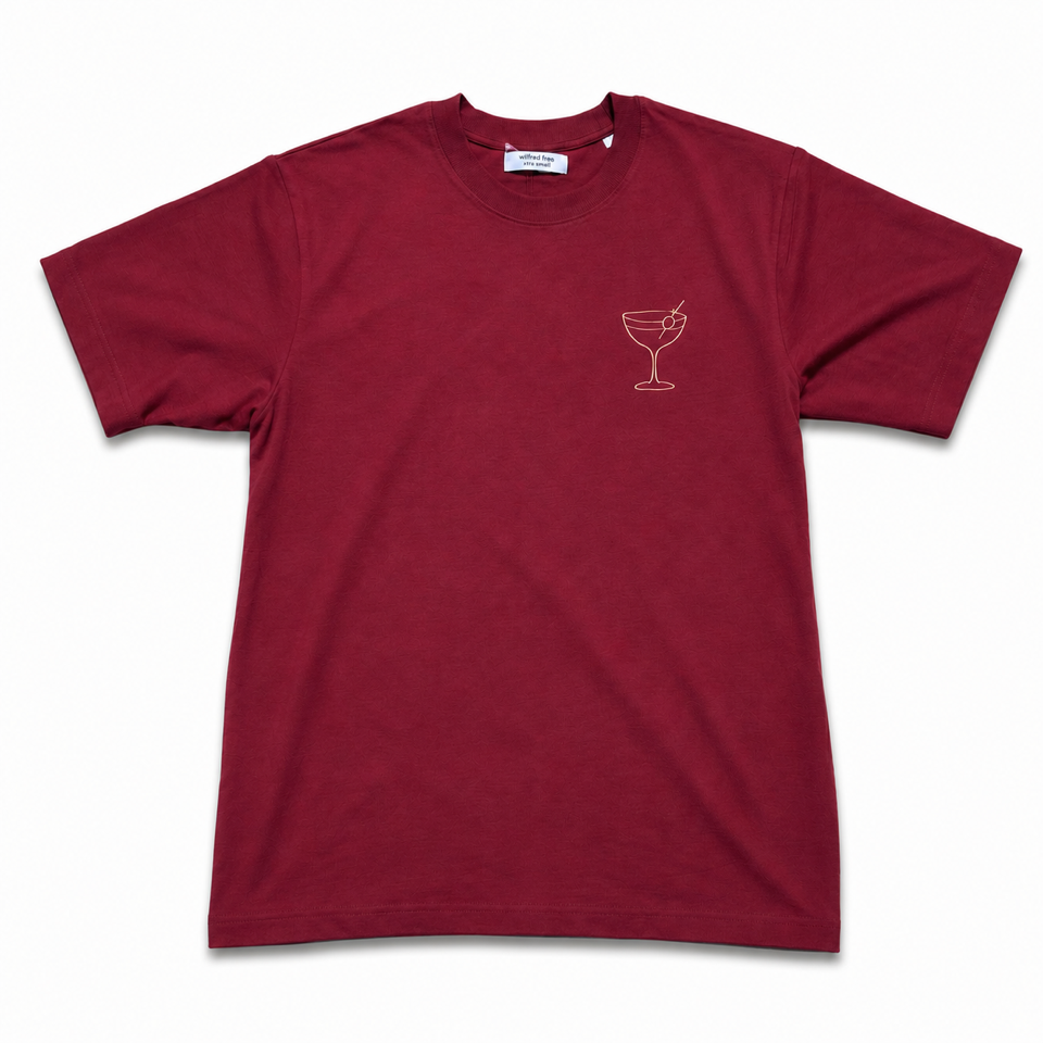WY print T-shirt - Pellicano bordeaux