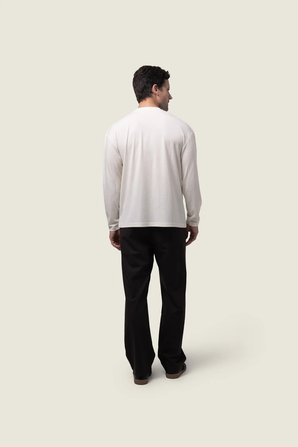 Duquezzi T-shirt Lange Mouw - Ecru