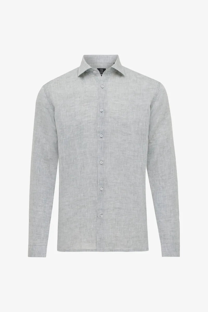 Genti Shirt Linnen - Lichtgroen