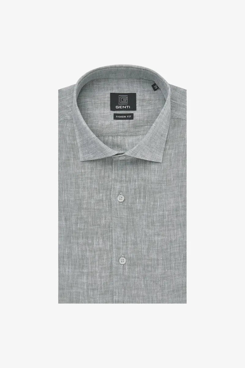 Genti Shirt Linnen - Lichtgroen