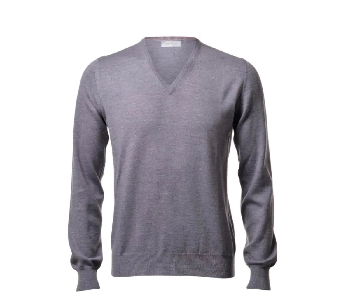 Gran Sasso Gran Sasso Trui V-hals - Lichtgrijs