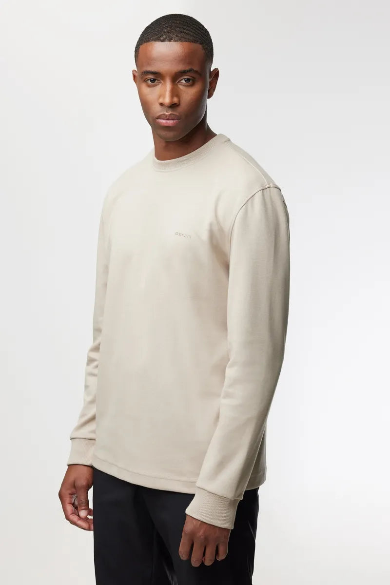 Genti T-shirt Lange Mouw - Beige