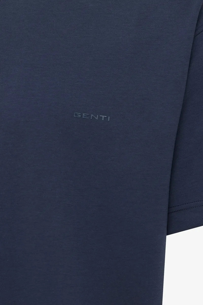 Genti T-shirt - Marine blauw