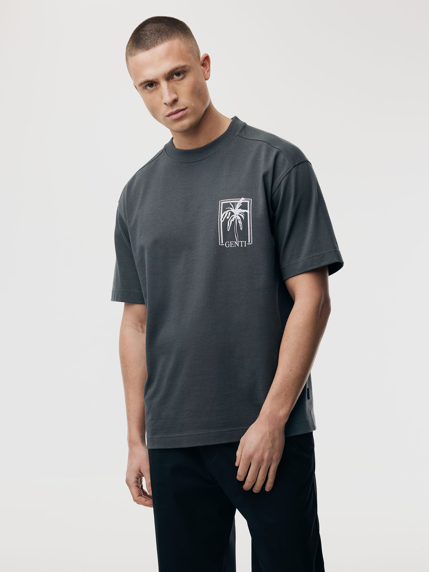 Genti T-shirt - Antraciet