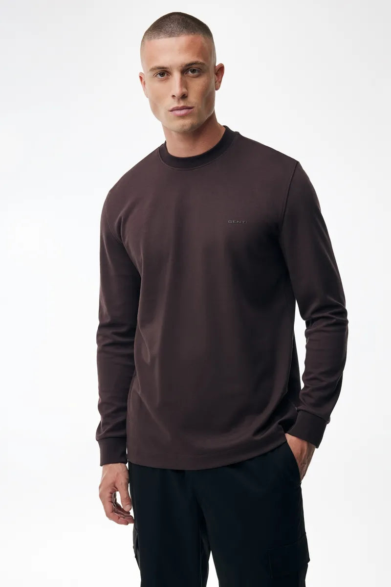 Genti T-shirt Lange Mouw - Bordeaux