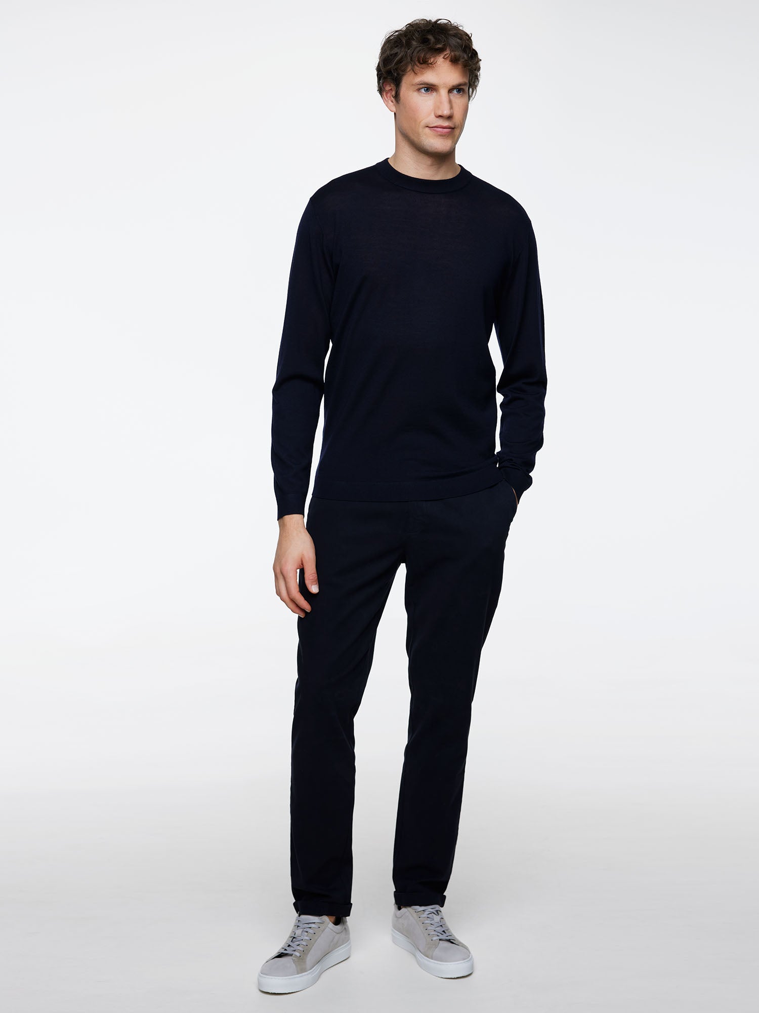 Gentiluomo Trui Ronde Hals - Marine blauw