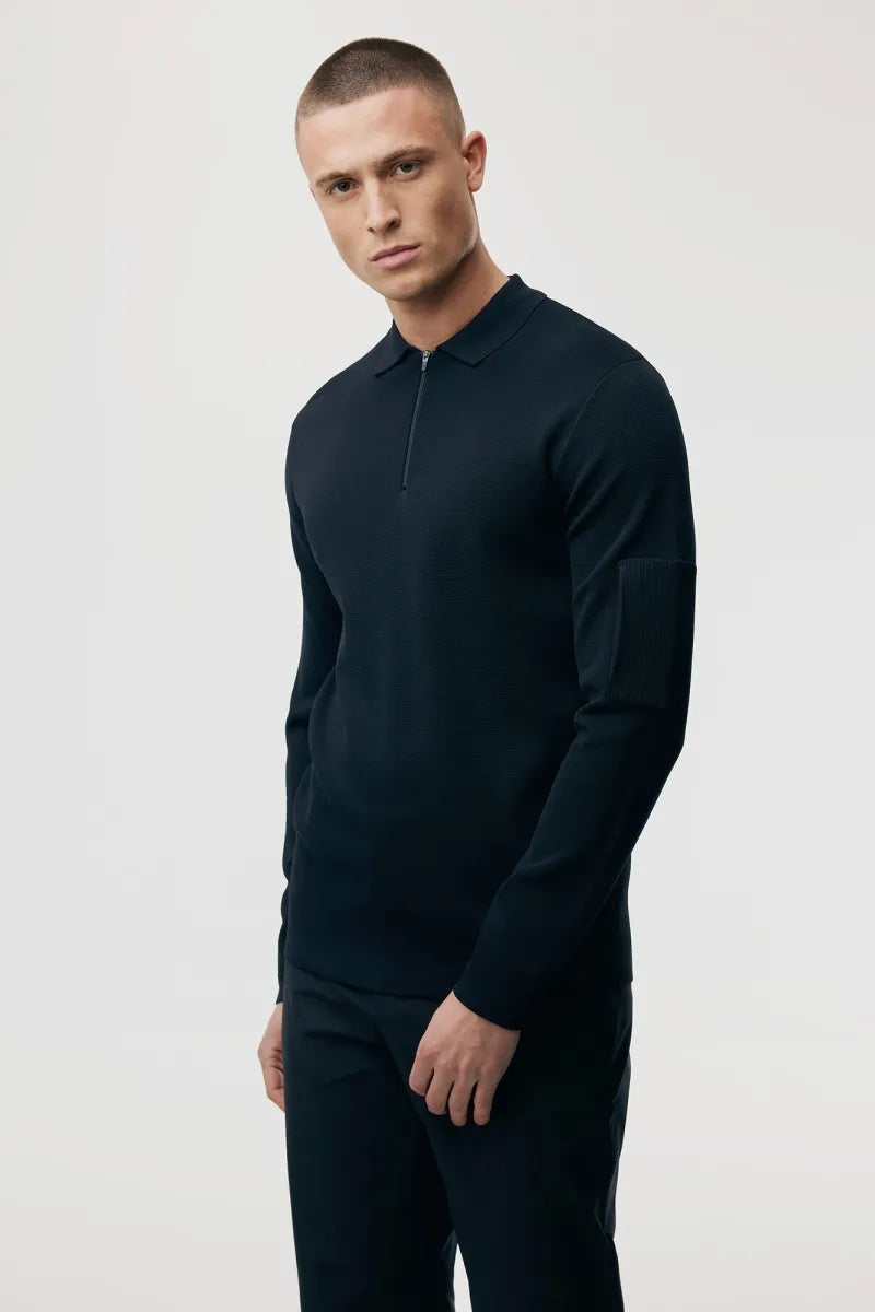 Genti Trui Polokraag - Marine blauw