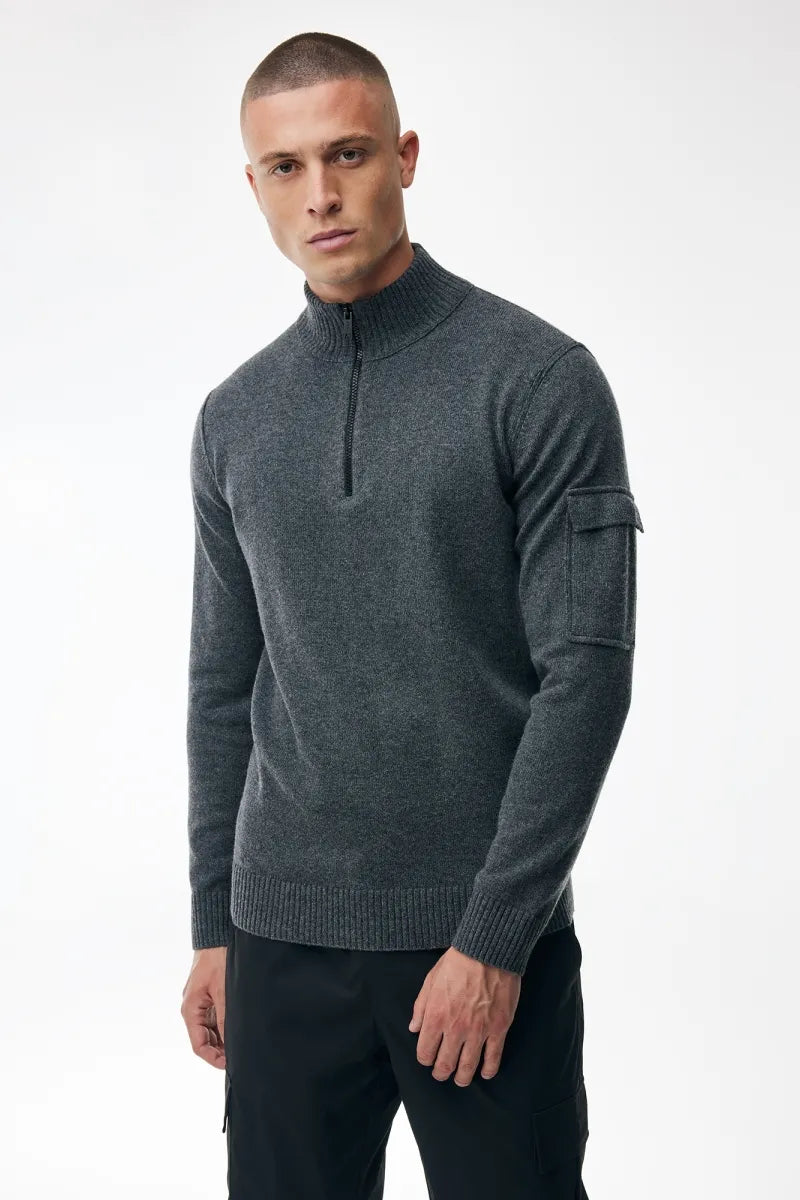 Genti Trui Turtle Neck - Antraciet
