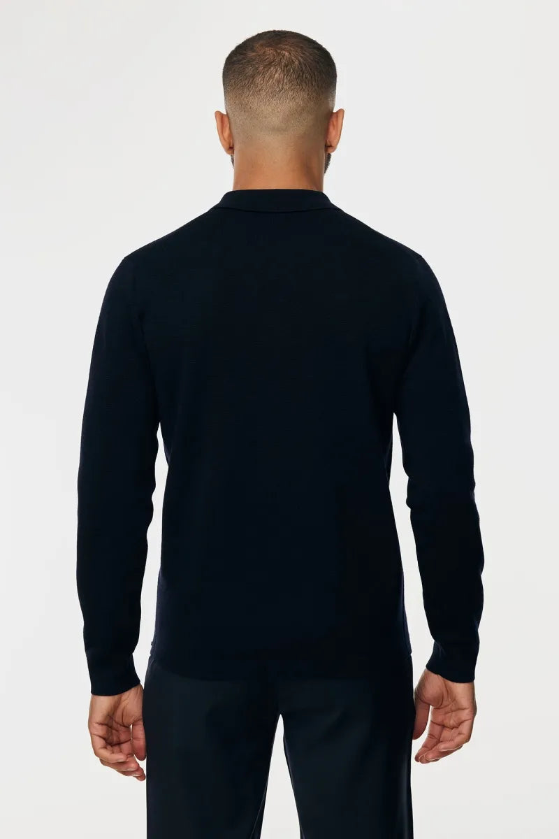 Gentiluomo Polo Shirt Lange Mouw - Marine blauw