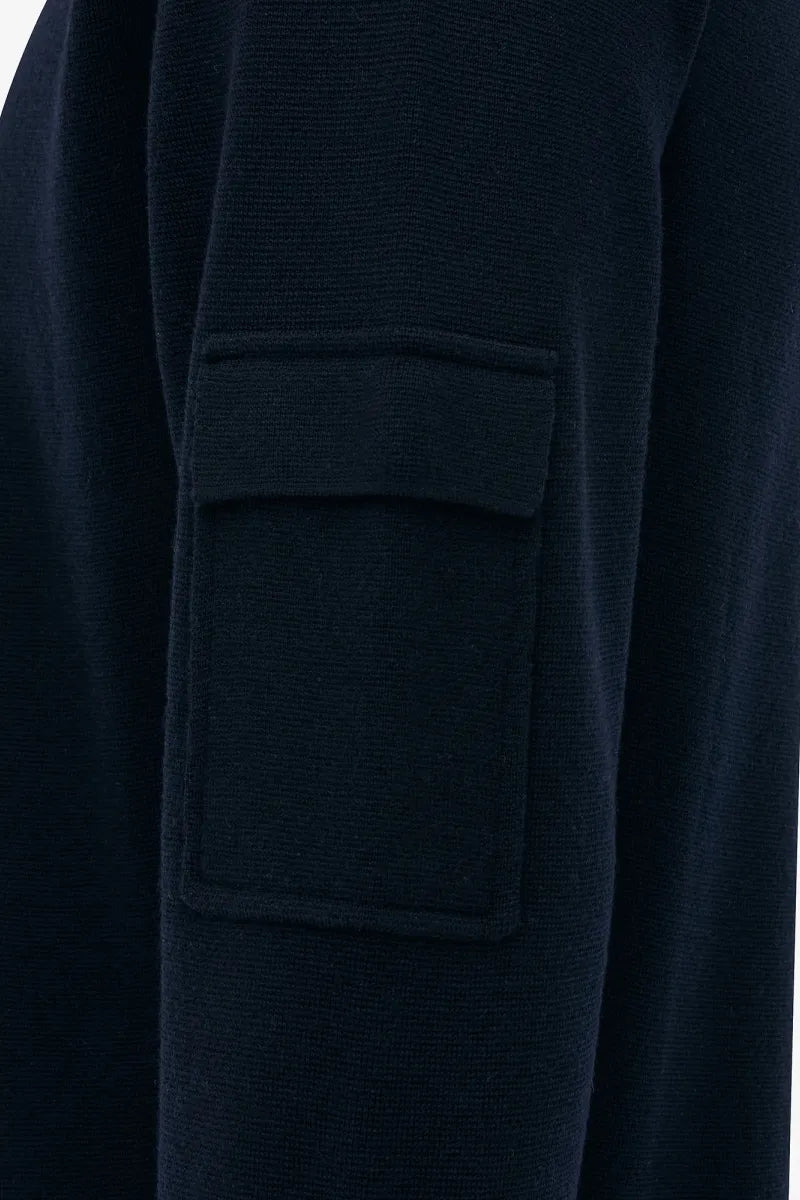 Genti Trui Turtle Neck - Marine blauw