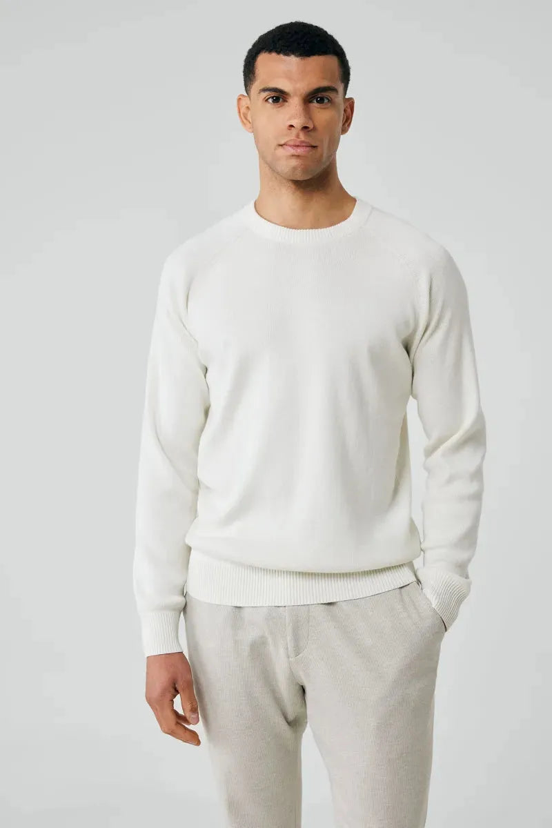 Gentiluomo Trui Ronde Hals - Ecru