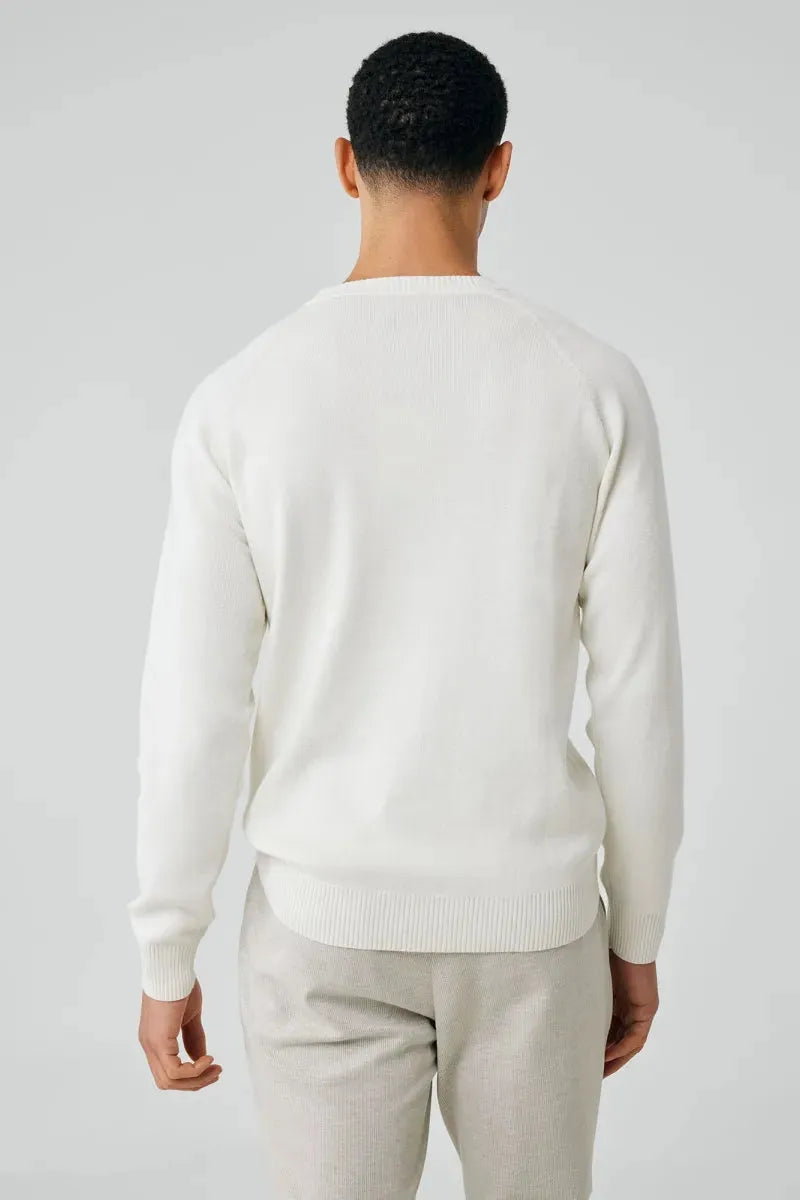 Gentiluomo Trui Ronde Hals - Ecru