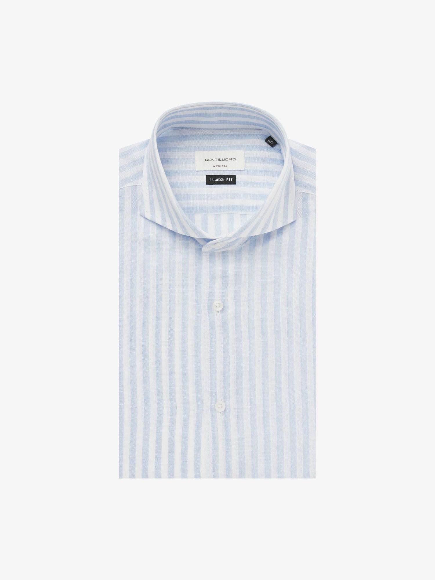 Gentiluomo Shirt Linnen - Blauw dessin