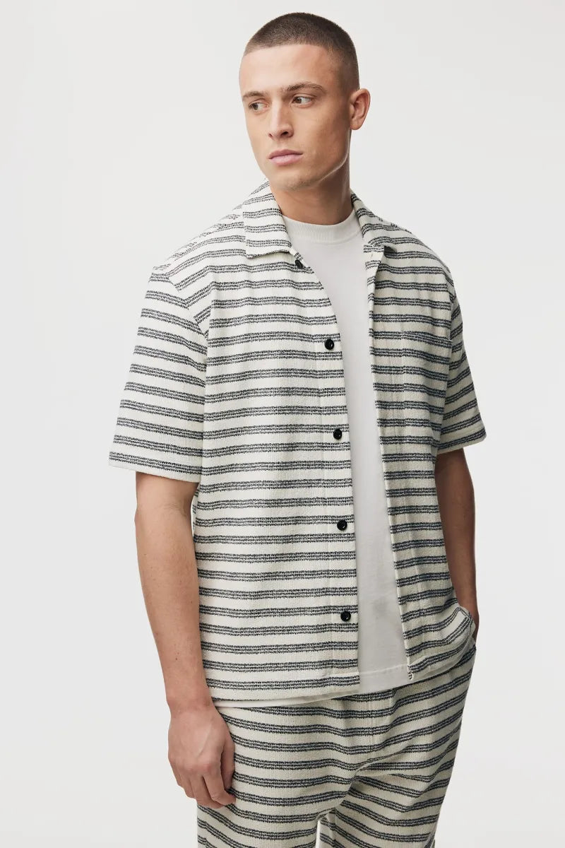 Genti Shirt Korte Mouw - Bruin