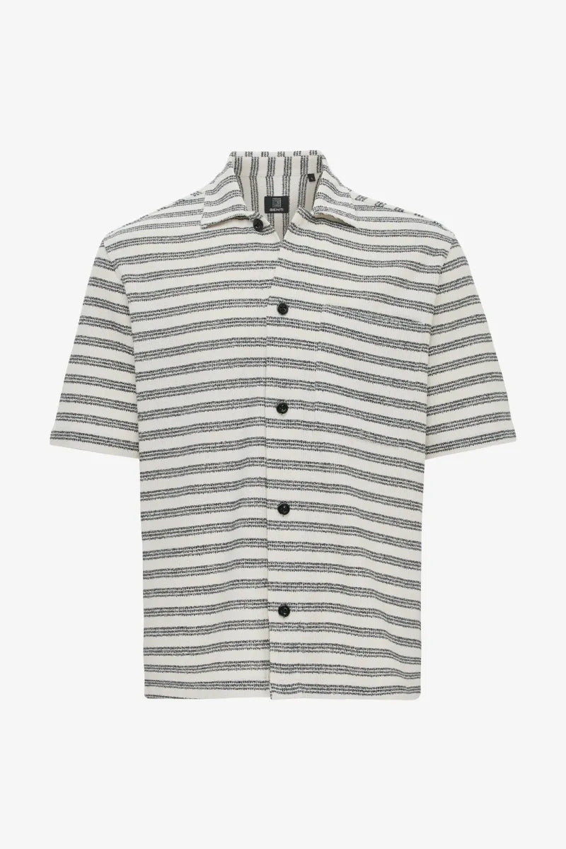 Genti Shirt Korte Mouw - Bruin