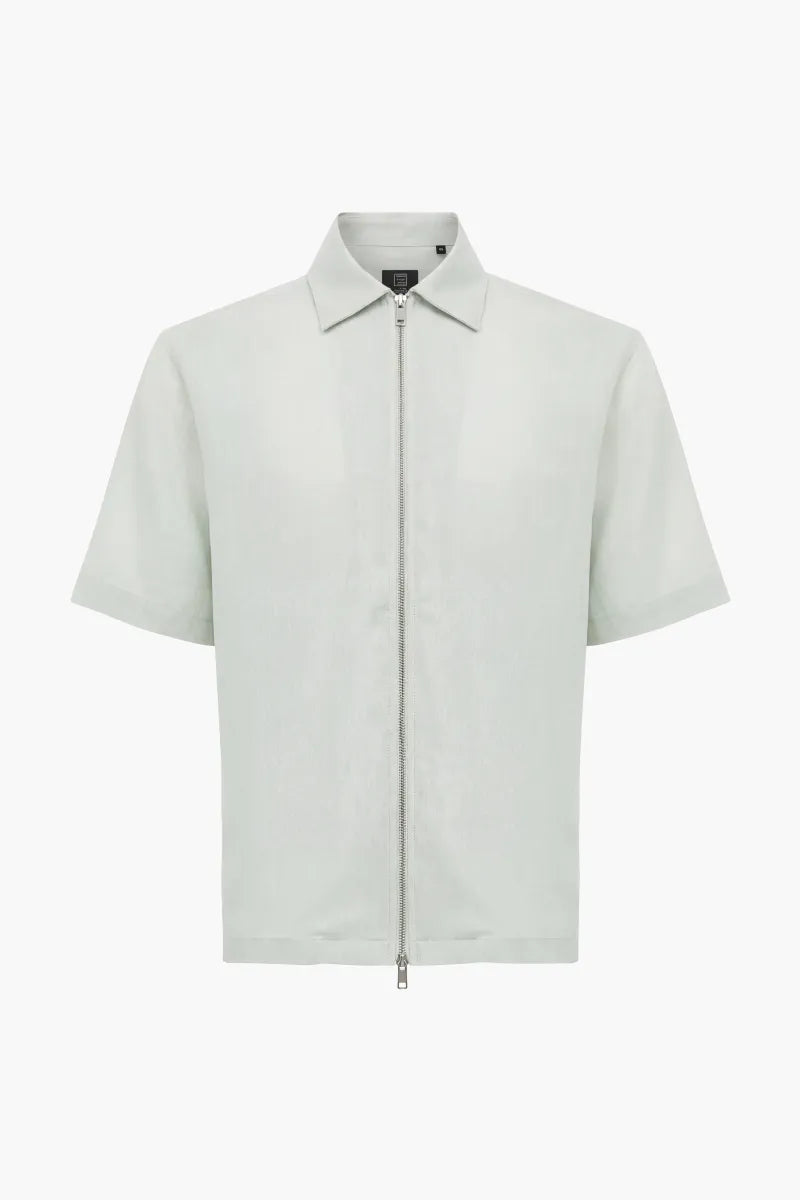 Genti Shirt Korte Mouw - Lichtgroen