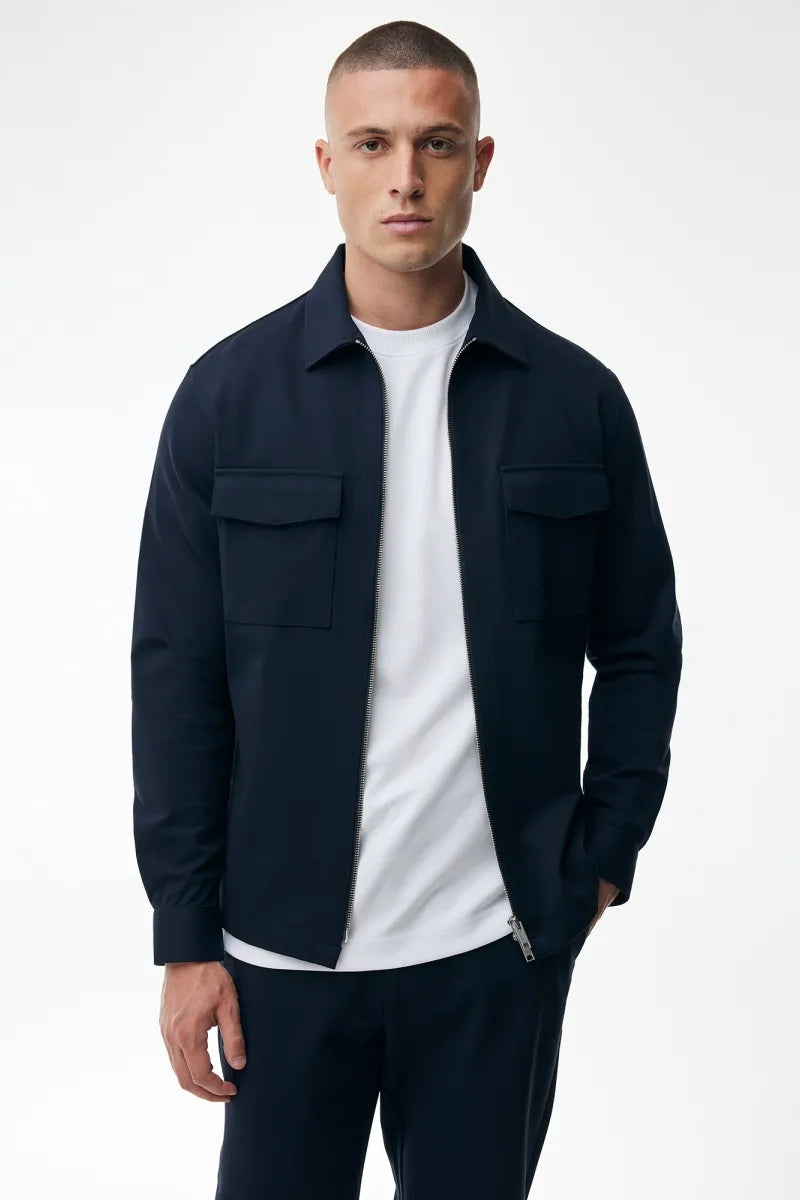 Genti Shirt Casual - Marine blauw