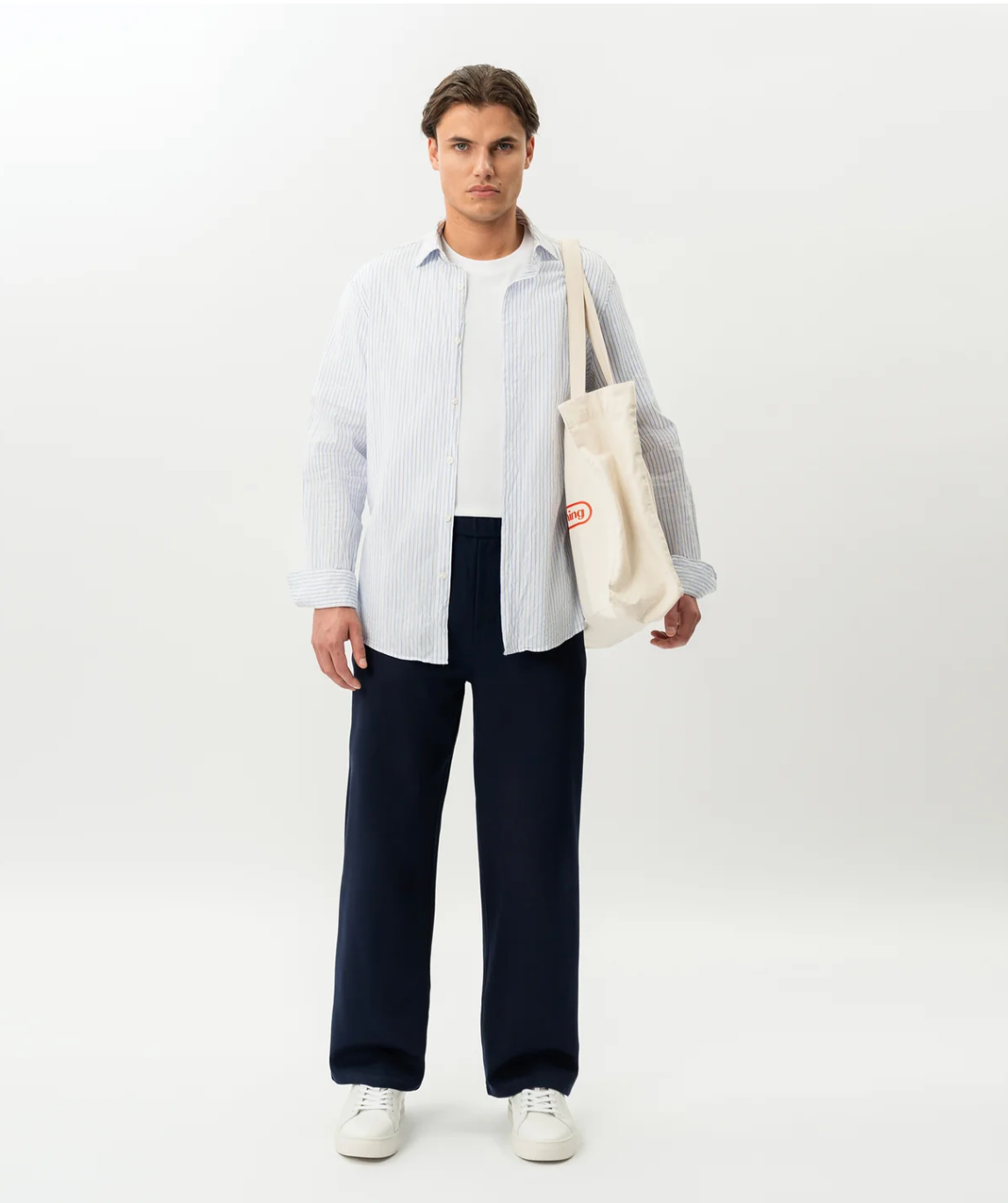 NOSO wide Broek - Marine blauw