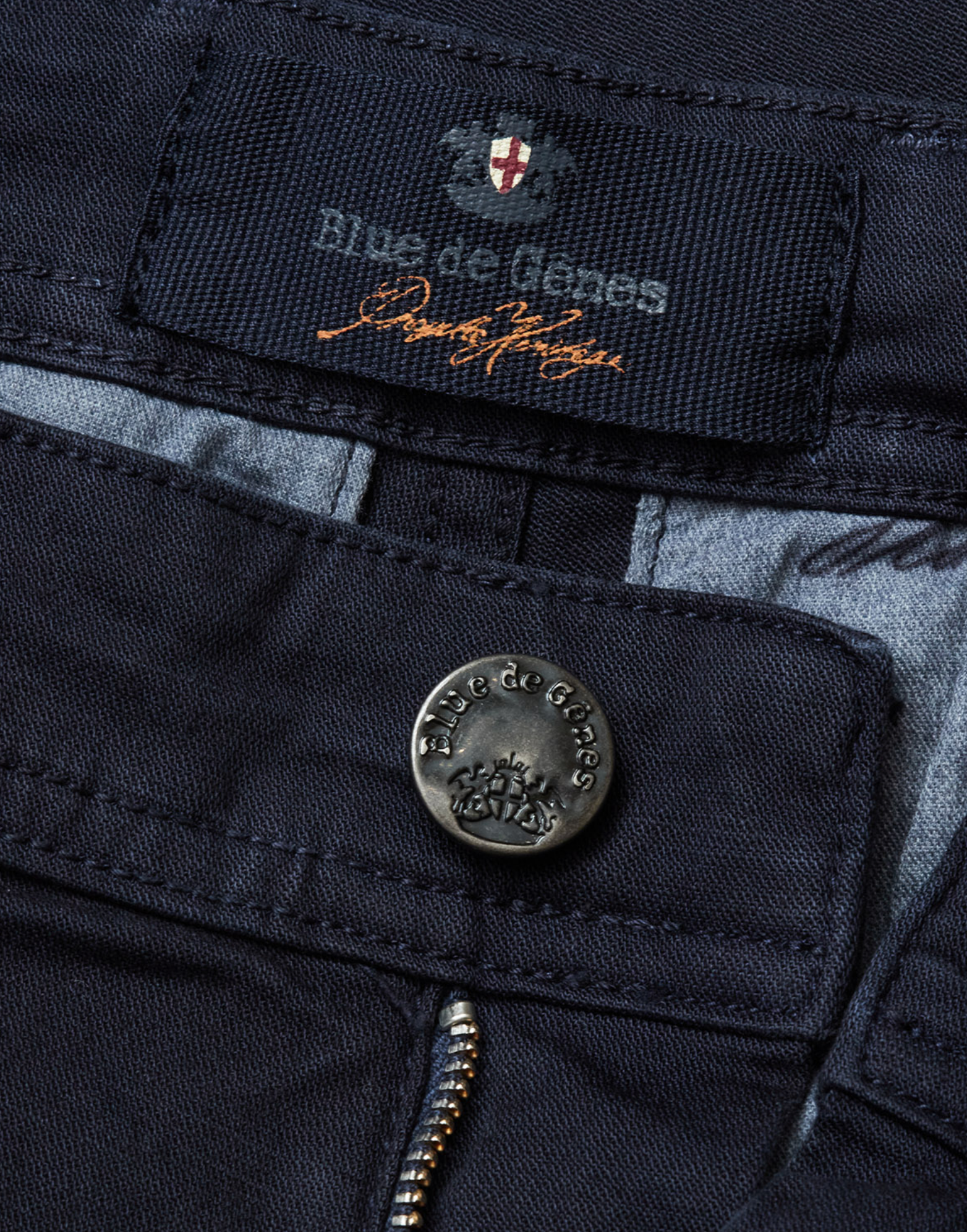 Blue de Genes Menzo Dobby chino Navy