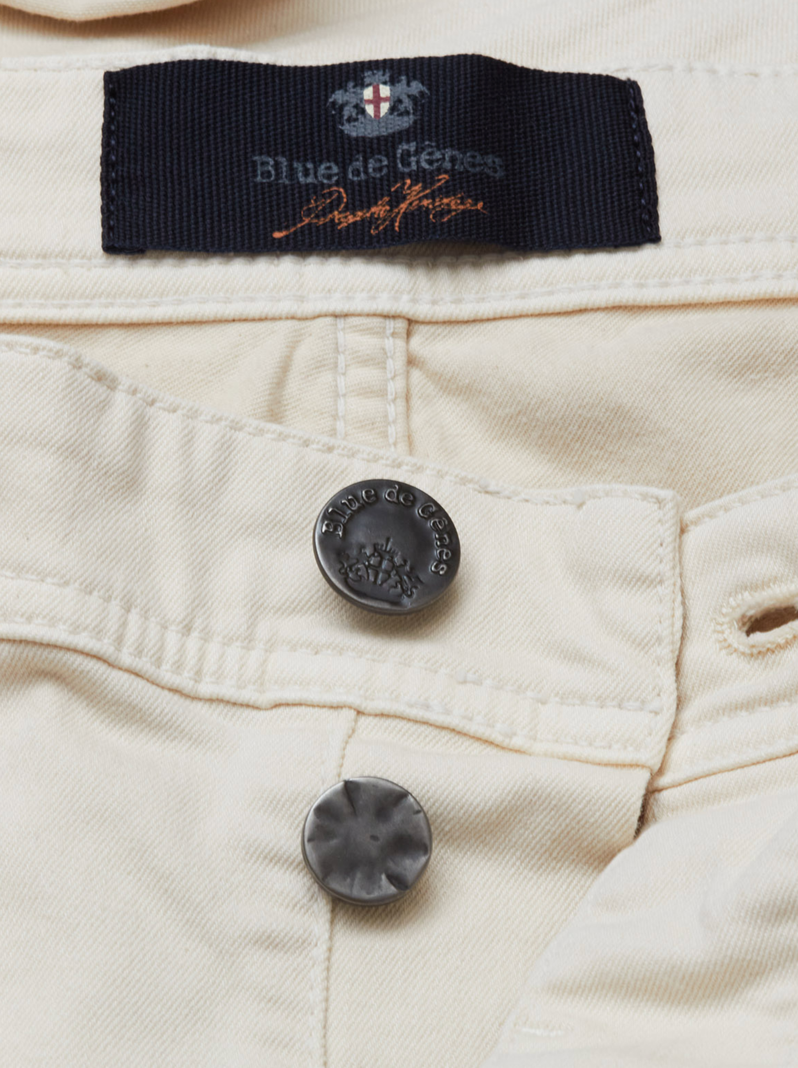 Blue de Genes Menzo Dobby chino Ecru