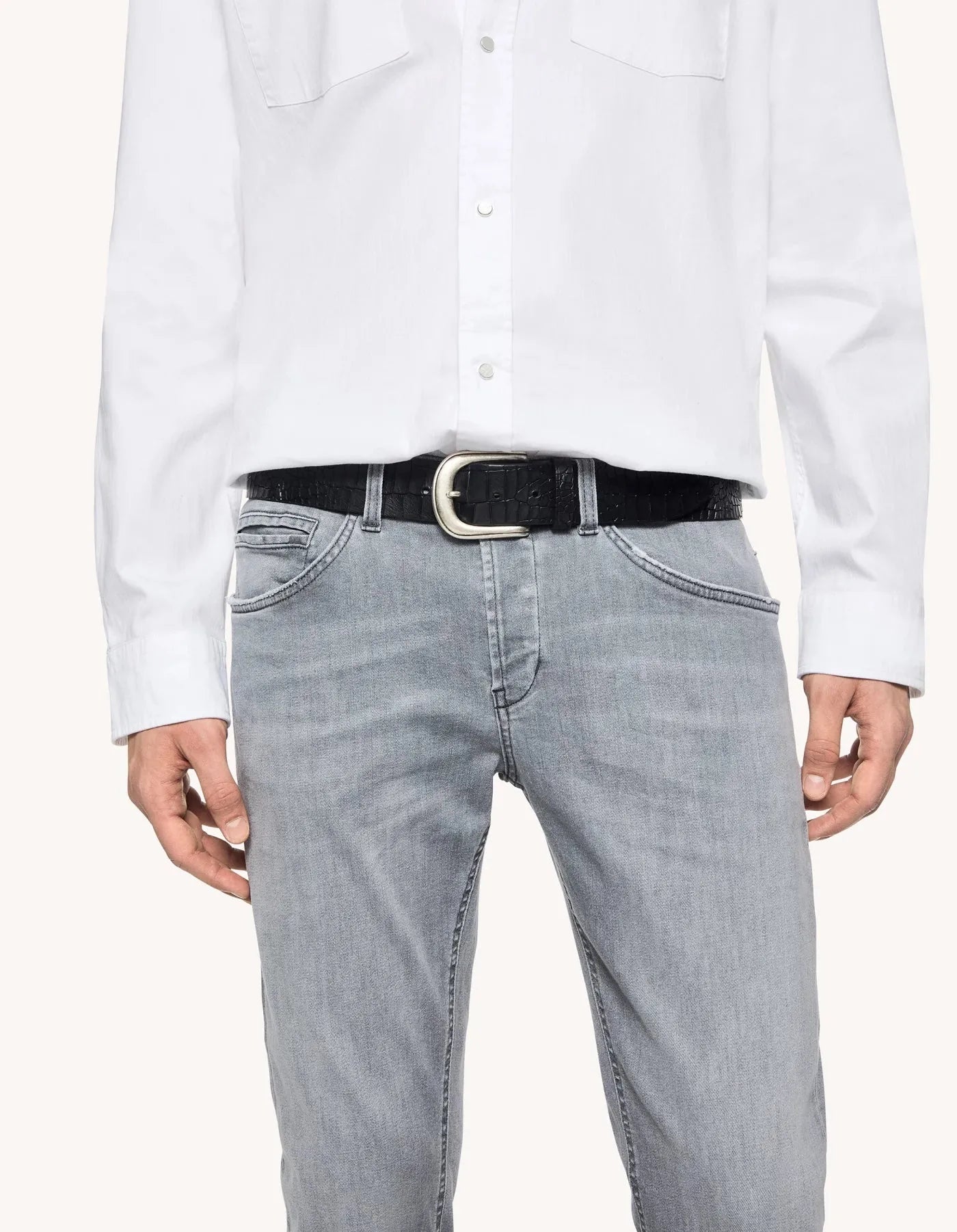 Dondup 5 Pocket Jeans - Lichtgrijs