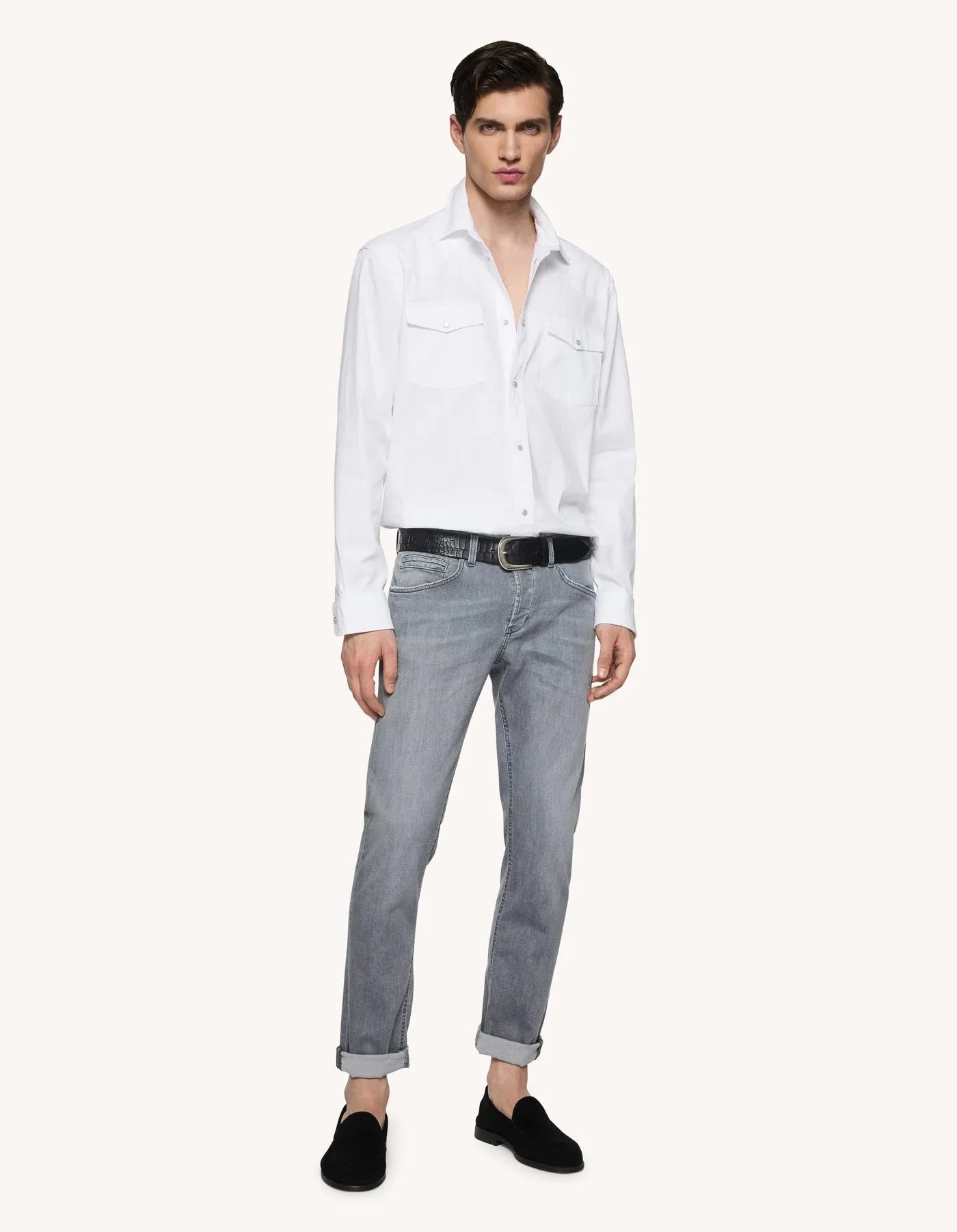 Dondup 5 Pocket Jeans - Lichtgrijs