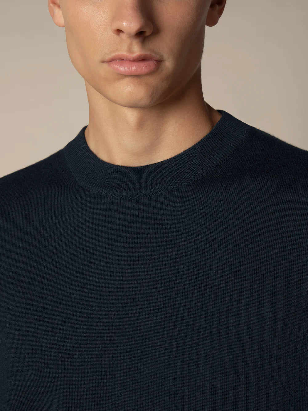 Aurelien Trui Ronde Hals - Marine blauw