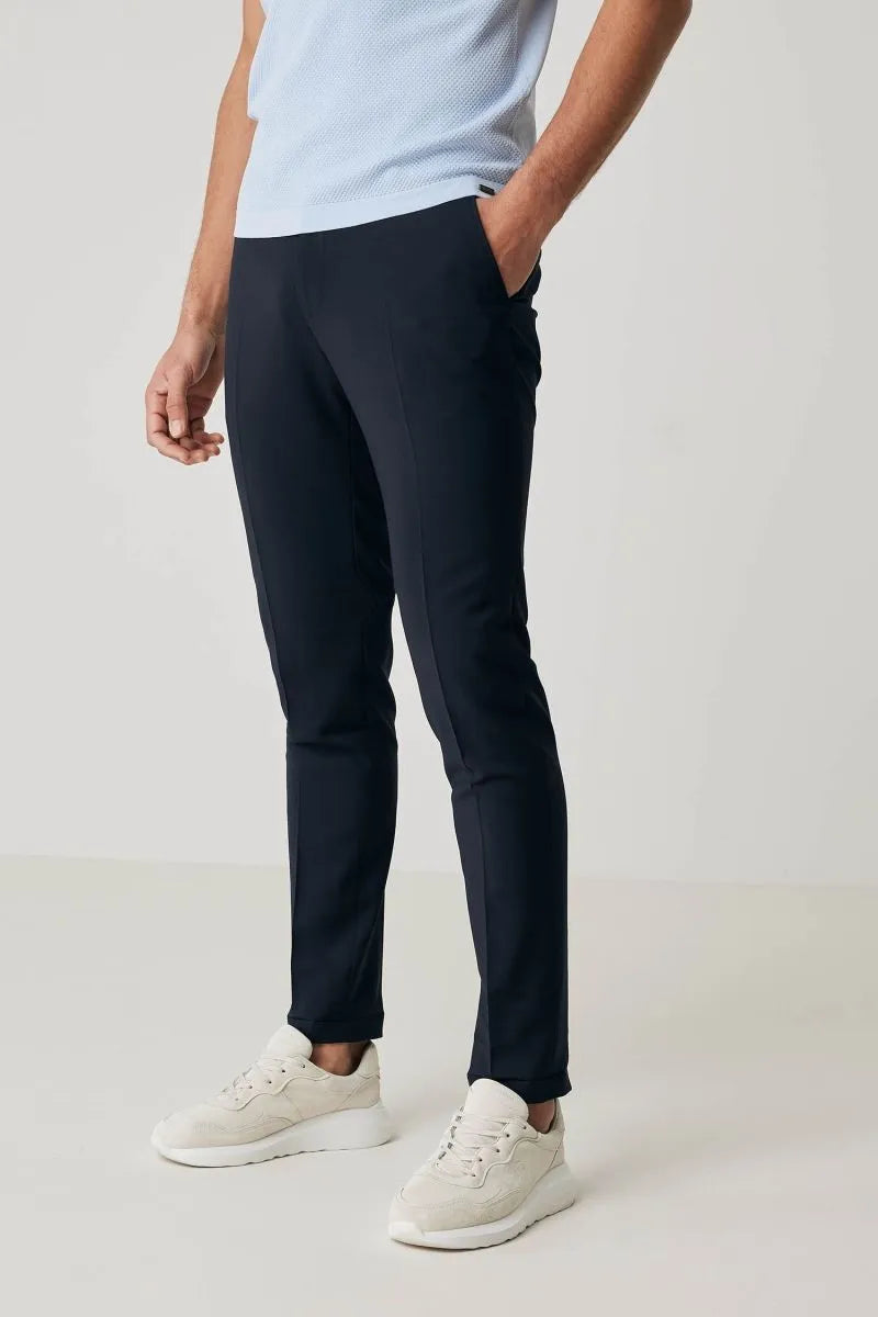 Gentiluomo Gentiluomo 5 Pocket Katoen - Marine blauw