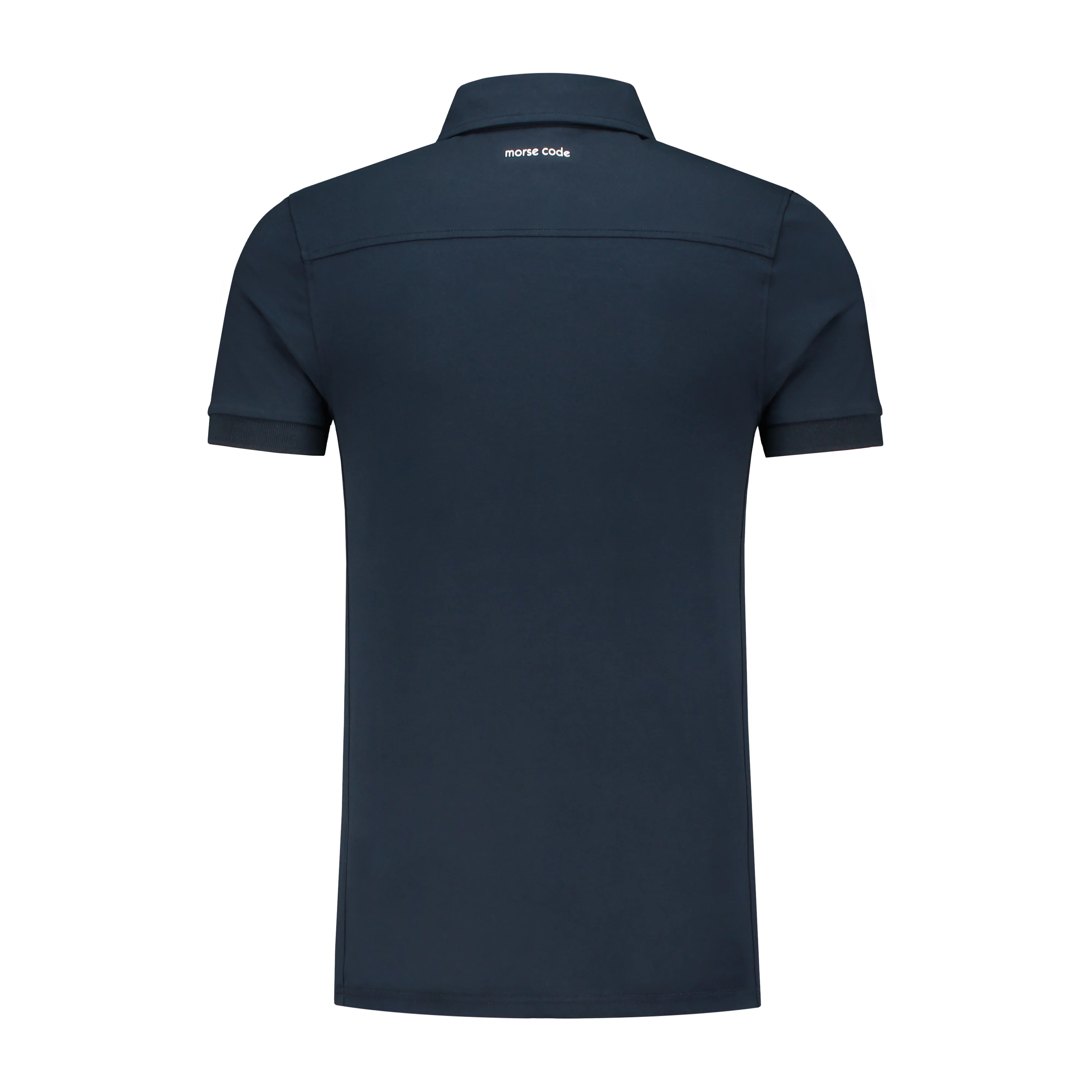 Morsecode Morsecode Polo Shirt Jersey- Marine blauw