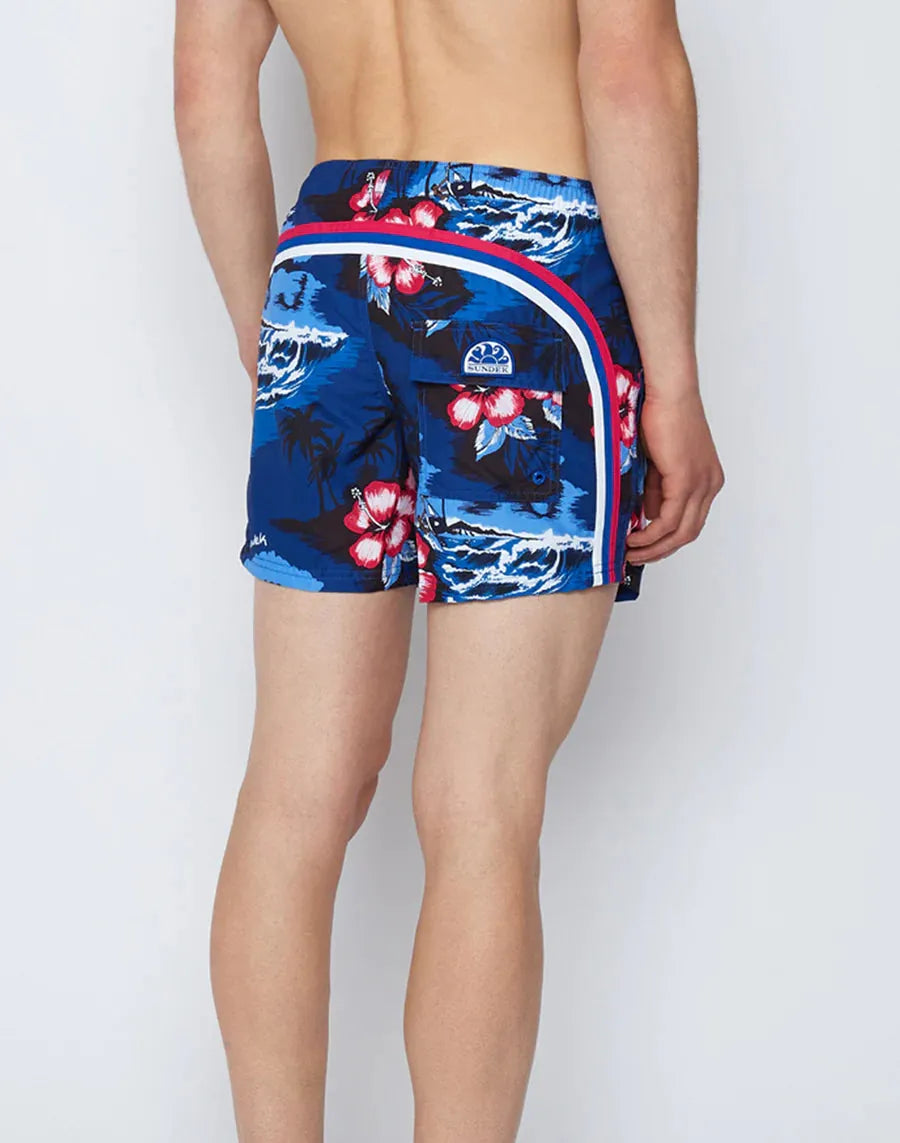 Sundek Sundek Zwemshort - Blauw dessin