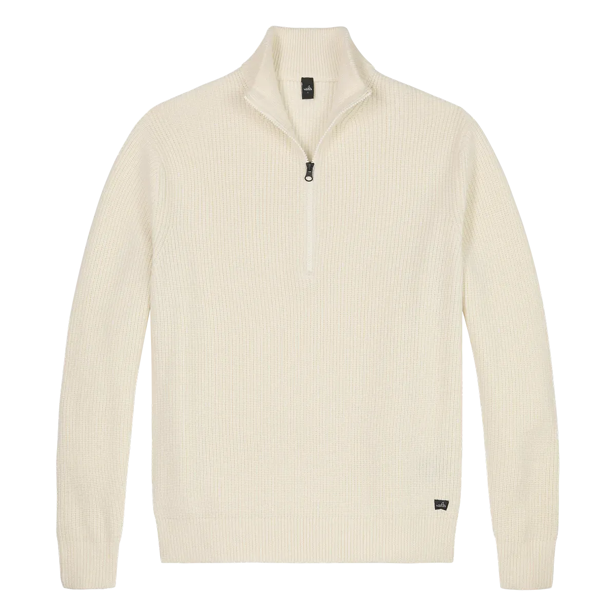 Wahts Wahts Zip Trui Wol - Ecru