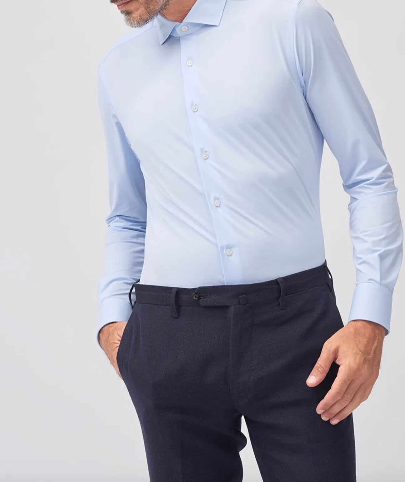 Xacus Xacus Shirt Dress - Lichtblauw