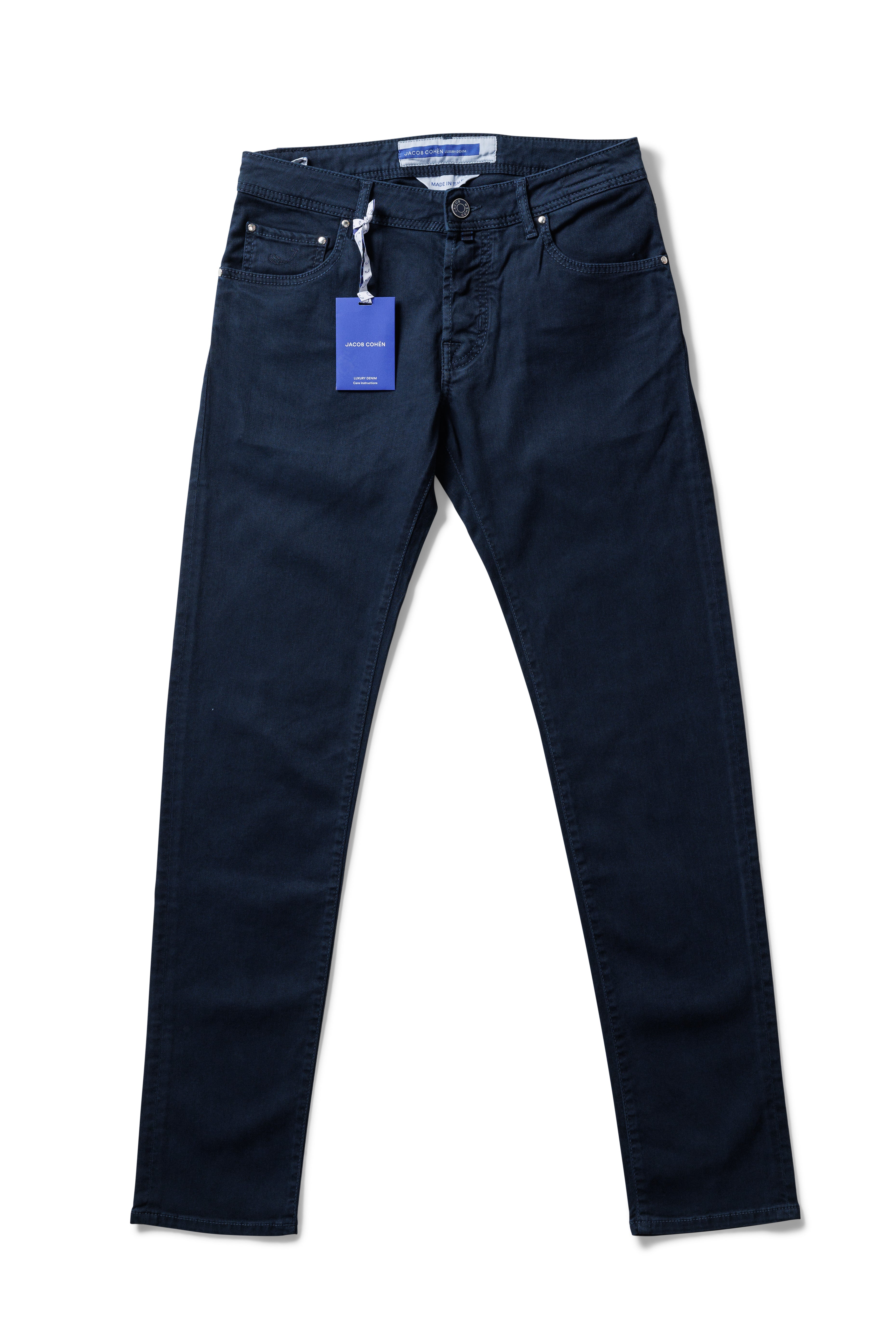 Jacob Cohen 5 Pocket Katoen - Marine blauw