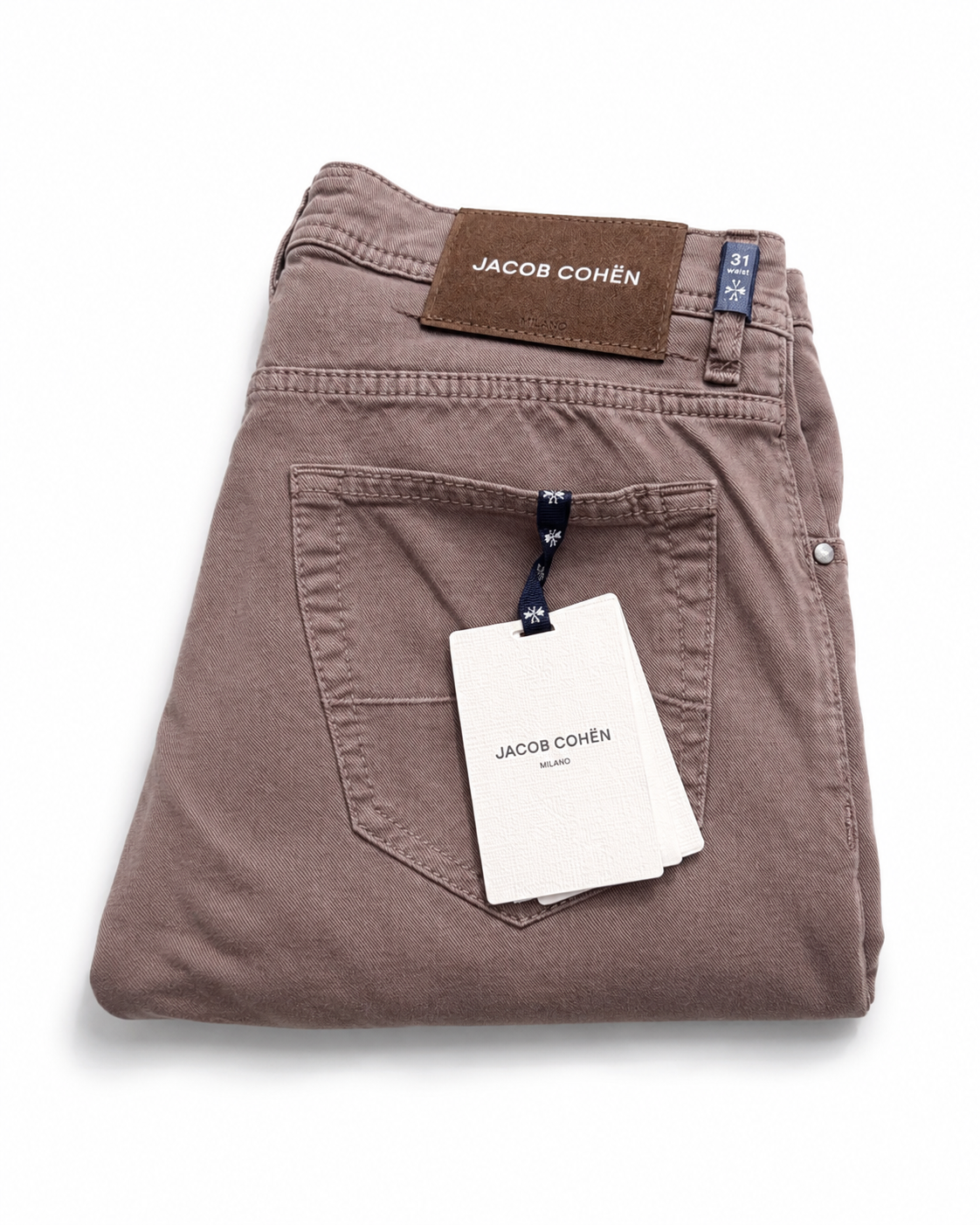 Jacob Cohen 5 Pocket Katoen - Bruin